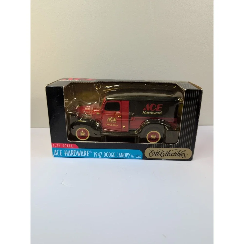ERTL COLLECTIBLES 'ACE HARDWARE' 1947 DODGE‎ CANOPY W/ LOAD 1/25 DIE-CAST (NIB)